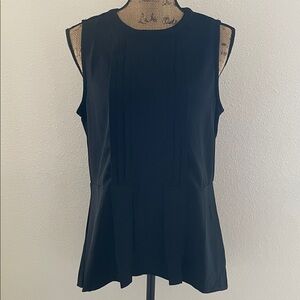 nursing queen black pleated peplum top